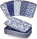 vancasso Selene Rectangular Dinner Plates 9.5"x5.6"Inch, Ceramic by vancasso