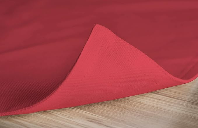 Calicot Placemats Set of 6 100% Cotton Washable Cloth Place Mats, Reusable Table Mats for Spring/Summer & Thanksgiving Christmas Decorations Kitchen Dining Party Wedding (Tomato Red, 13" x 19")