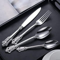 Silverware Set for 16 Durable 18/10 Stainless Steel Flatware Set Palace Style Modern Cutlery Utensils Set 64 Piece Include Knives Forks and Spoons Tableware Set for Home Kitchen Restaurant