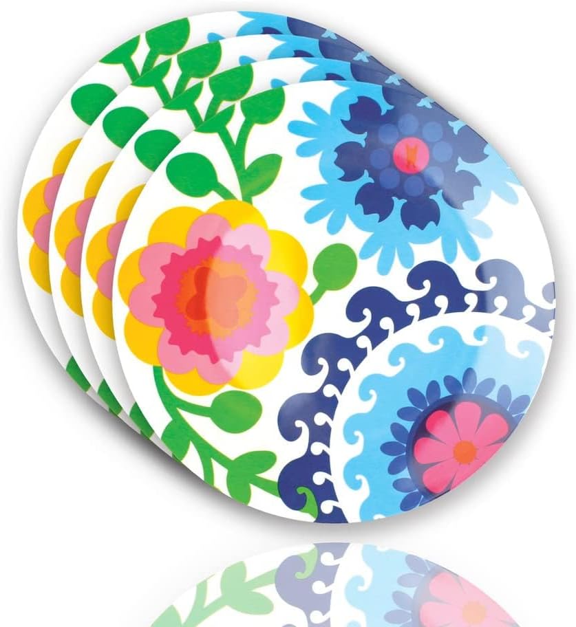 French Bull Plates - 4 Piece Set - 11 inch Melamine Dinner Plate Set - Melamine Dinnerware for Indoor and Outdoor - Sus - Image 3