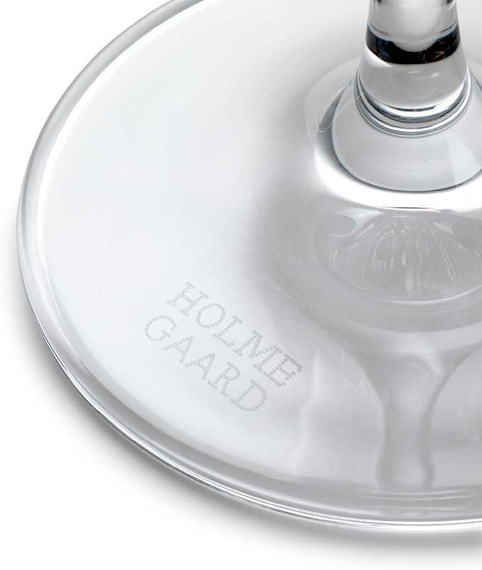 Holmegaard Notes White Wine Glass, Clear, 10.6" H x 3.9" D, 21.3 oz, Set of 2, Designed by Tom Nybroe, Gift Box Included