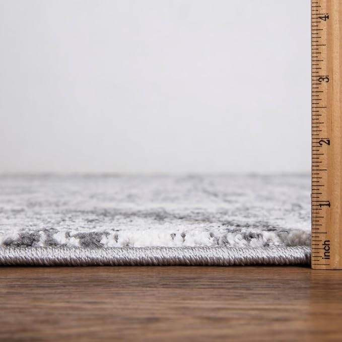 Keen Home Design Area Rugs - 9x12 Non-Shedding, Abstract Rugs for Kitchen, Living Room, Bedroom, Dining Room, Entryway - Size: 9'2" x 11'11", Abstract Cream/Grey