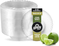 Clear Disposable Plastic Bowls [Pack of 120 | 5 Oz Bowls] Microwave Safe Disposable Bowls- Sturdy Rimmed Soup/Salad/Dessert/Ice Cream Bowls For Weddings, Parties, Kitchen Use