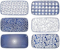 Selamica Ceramic 12 Inch Serving Platters Set of 6, Vintage Blue by Selamica