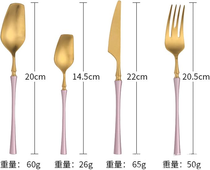 48 Piece Gold Silverware Set for 12，Durable 18/8 Stainless Steel Flatware Set Slim Waist Blue Handle Cutlery Set Utensils Include Spoons Knifes Forks Kitchen Wedding Restaurant