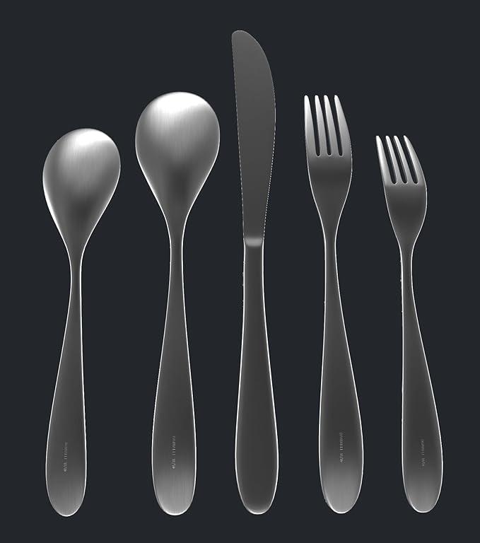 Silverware Set for 6 | 18/10 Stainless Steel Flatware Set | Mirror Finish, Heavy-Duty, Dishwasher Safe, Elegant & Durable, Built to Last (30-Piece, Marettimo)