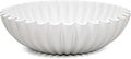 Ruffle Decorative Bowl, Large Fruit Bowl for Kitchen Counter, Stylish Key Bowl for Entry Table, Handcrafted Home Decor Display bowl, White