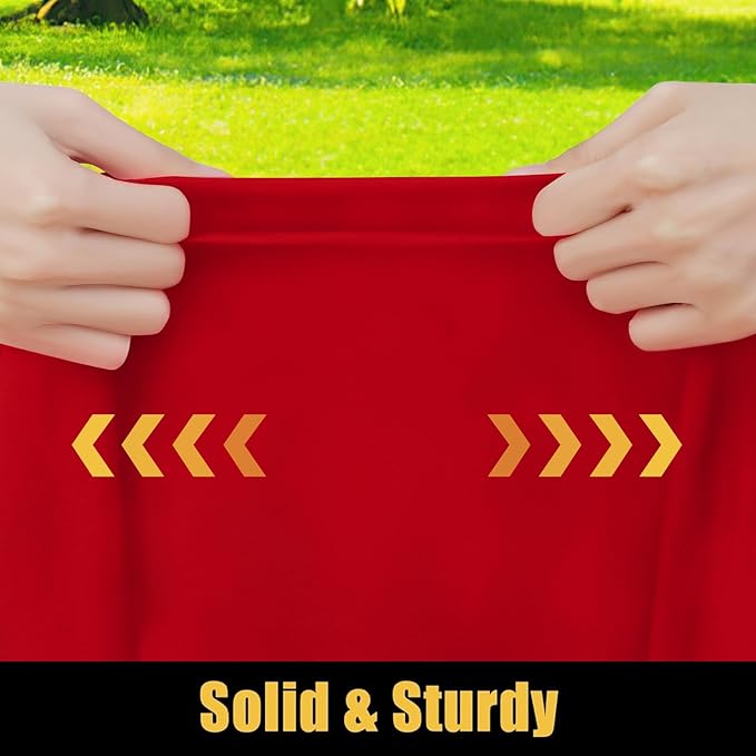 Smiry Rectangle Picnic Table Cloth, Waterproof Elastic Fitted Tablecloths for 4 Foot Tables, Washable Polyester Table Cover for Camping, Indoor and Outdoor (Red, 24"x48")