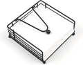 Fengzhe Napkin Holder for Table, Suitable for Kitchen, Restaurant, and Outdoor Use, Paper Cocktail Napkin Holder that Matches Various Dining Room Decor Styles, Black (7'' x 7''x 2.75'', Matte Black)