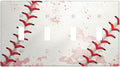 Light Switch Cover Baseball Sports Ball Game 4 Gang Switch Plate Quad Toggle Wall Plates Decorative Switchplate Electrical Outlet Cover for Bathroom Bedroom Decor