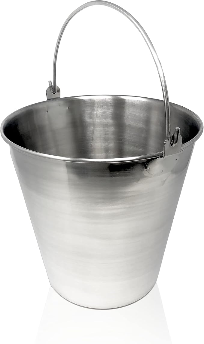 Lab Bucket Stainless Steel Perfect for Medical, Laboratory and Veterinary Applications (12 QT)