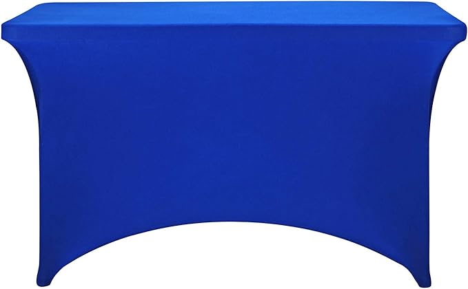 LZY Spandex Fitted Stretch Table Cover for 4ft or 6ft or 8ft Folding Table, Rectangular Cocktail Tablecloth, Perfect for Party or Banquet