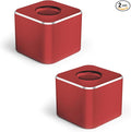Aluminum Single Hole Pen Stand - Durable Fountain Pen Holder for Desk Display, Non - Slip Base, Minimalist Office/Home Organizer(Red,2P)
