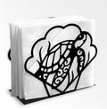 Sea Turtle Decorative Black Metal Napkin Holder for Table, 5.3" x 4.5" x 2" Marine Animal Standing Napkin Holder for Home Kitchen Restaurant Picnic Party Coffee Bar Dining Room