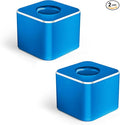 Aluminum Single Hole Pen Stand - Durable Fountain Pen Holder for Desk Display, Non - Slip Base, Minimalist Office/Home Organizer(Blue,2P)