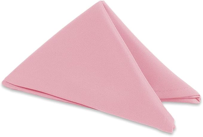 Polyester Cloth Napkins - Washable Soft Table Linens - Durable & Elegant for Dining, Restaurants, Weddings, Events, Rentals, Banquets, & Parties - Premium Quality Set of 250, Pink, 17"x17"