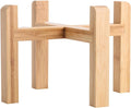 Elevated/Raised Dog Bowl Wood Stand for Medium Large Breed,Dog Food Water Dish Holder, 8 in Non Slip Porcelain Pet Bowl Stand Extra Big Height 6.29" Tall