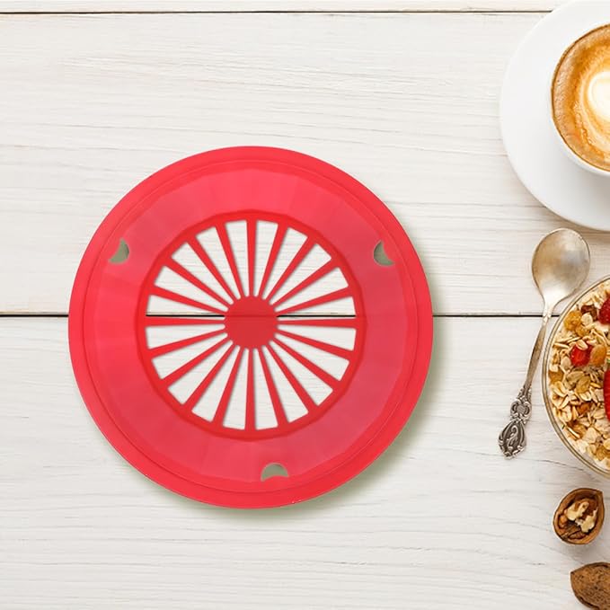 Bbq Hollow Serving Plates 6pcs Red Hollow-out Food Plates Reusable Party Picnic Supplies Commercial Food Serving Tableware