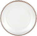 50 Pcs Charger Plates Set, Round Charger Plates, Reusable Serving Plates Embossed Rim Plastic Chargers Plate Decorative Round Plate Chargers for Dinner Plate Table Wedding Shower Decoration