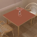 Table Pad - Used for Square Table Waterproof and Easy to Clean Good Flatness Easy to Used for Dining Table(Brown+Gray 46x46)