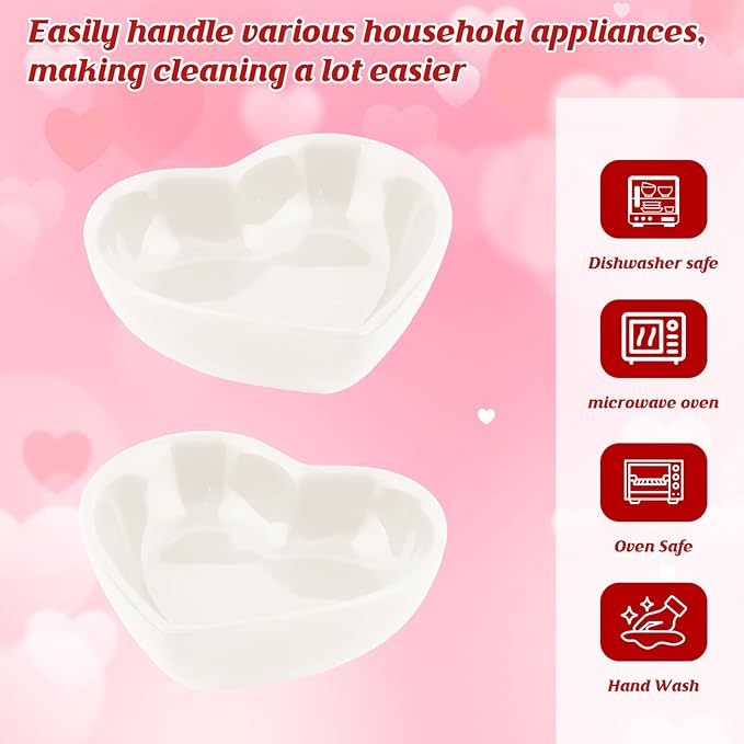 12PCS Heart Shaped Bowl Heart Bowl For Candy Lovers, Office Desk Decor, Home Snack Display, Valentine'S Day, Wedding Celebrations, Birthday Parties,Family Kitchen Use