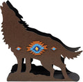 De Leon Collections 14148 Pecos Howling Wolf Brown 6.9 Inch Distressed Metal Wildlife Nature Lodge Rustic Southwest Home Décor Decorative For Kitchen Or Dining Room Napkin Holder