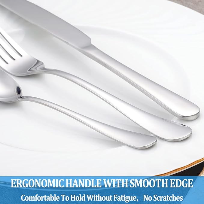 Dinner Spoon Set,16 Pcs 7.3" Tablespoons,Premium Food Grade Stainless Steel Spoons,Durable Metal Spoon,Tablespoon,Silverware Spoons Only,Mirror Finish & Dishwasher Safe,Use for Home,Restaurant