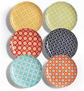 Metahom Ceramic Salad Plates Set of 6, 8 Inch Colorful Dessert Plates by Metahom