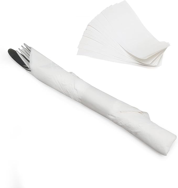 Huron Paper Napkin Bands, Self-Sealing Ring, Extra Long 1 1/4" x 6" White (20000 pcs)