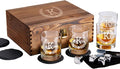 Froolu Customized Whiskey Gifts for Men - Personalized Scotch Glass Gift Set with Box - Engraved Wisky Rocks Glasses for Boyfriend, Husband, Dad - Valentine's, Birthday, Anniversary, Christmas.