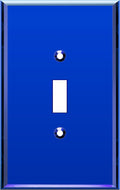 LIDER Toggle Switch Acrylic Wall Plate, Mirrored Light Switch Plate, Plexiglass Switch Cover, Mirror-like Reflective Finish, Modern Upgrade, Oversized 1-Gang 5.25" x 3.44", Blue