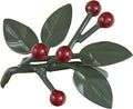 Park Designs Leaves and Berries Napkin Ring Set of 4 | Holiday Metal Napkin Holders with Festive Figural Berry & Leaf Design | 2" H x 3" W x 2" D | Rustic Farmhouse Christmas Table Decor