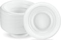 PLASTICPRO 400 White Plastic Soup Bowls 12 oz Premium Quality Light Weight Dishes Disposable Plastic Bowls for Parties Weddings