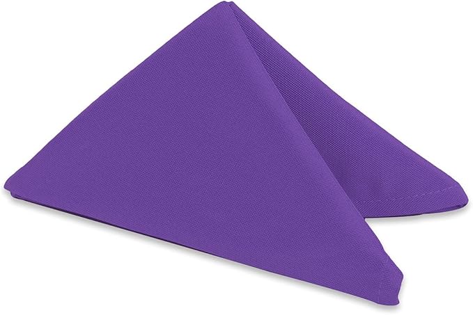 Polyester Cloth Napkins - Washable Soft Table Linens - Durable & Elegant for Dining, Restaurants, Weddings, Events, Rentals, Banquets, & Parties - Premium Quality Set of 250, Purple, 17"x17"