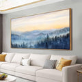 Forest Wall Art Sunrise Wall Art Decor Mountain Canvas Pictures Framed Artwork Large Arts 36"x70" for Home Office