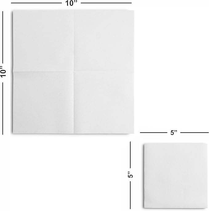 BloominGoods Disposable Linen-Feel Dessert and Beverage Napkins - Made In USA, Soft and absorbant cocktail Paper Napkins For Bar, Restaurant, Café, wedding Or Parties (200-Pack)