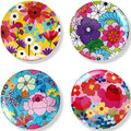French Bull Assorted Plates - 4 Piece Set - 11 inch Melamine Dinner Plate Set - Melamine Dinnerware for Indoor and Outdoor - Assorted Garden Floral by FrenchBull