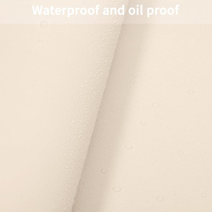 Leather Dresser Cover,1.8mm Thick,14x84 Inch,Dresser Protector Top,Dresser Top Protector,Dresser Cover Top,Dresser Top Cover,Dresser Cover Top for Bedroom.(Off White+Light Gray,14x84)