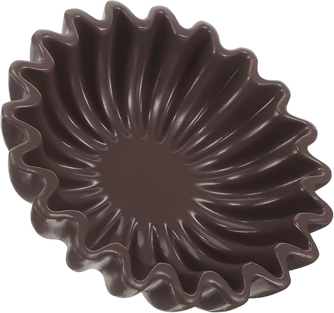 jojofuny Decorative Wavy Edge Bowl 6-inch Black Resin Snack Container Jewelry and Key Storage Holder Multipurpose Organizer for Living Room Tabletop Home Décor