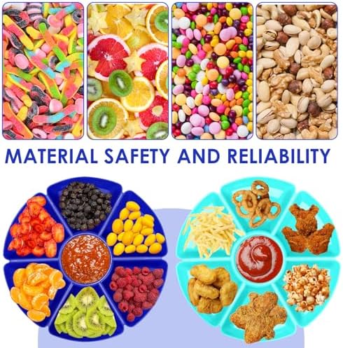 3 Round Plastic Serving Trays 11 Inch 7 Comp - Image 4