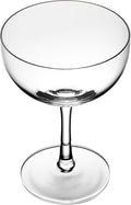 Restaurantware Coupe Cocktail Glasses 6 Count 8 Ounce Lead-Free Stemmed Drinkware Clear Glass Wide Bowl Elegant Design Sturdy Foot