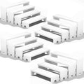 4 Set Large White Wooden Tiered Riser Display Stands for Vendor Events,Stackable Wooden Cupcake Stand,Farmhouse Decor Wood Dessert Table Display Set,Vendor Booth Display Items,Food Display Risers for Party（12-11.2-10.4-9.6IN）