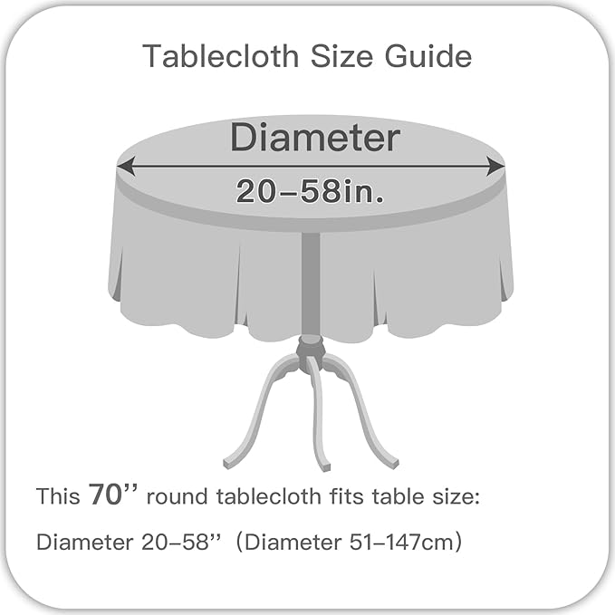 maxmill Jacquard Round Table Cloth Swirl Pattern Waterproof Antiwrinkle Heavy Weight Soft Tablecloths for Circular Table Cover and Kitchen Dinning Tabletop Decoration Round 70 Inch Black