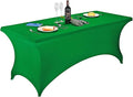 LZY Spandex Fitted Stretch Table Cover for 6 ft or 4ft or 8ft Folding Table, Rectangular Cocktail Tablecloth, Perfect for Party or Banquet