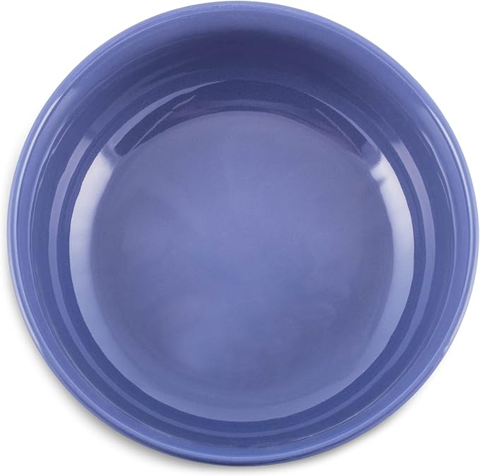 Elanze Designs Bistro Glossy Ceramic 8.5 inch Large Serving Bowls Set of 2 - Perfect for Multiple Everyday Uses: Pasta, Salad, Ramen, Soup, Popcorn, Noodles, Cereal and Mixing Bowls, Violet Purple