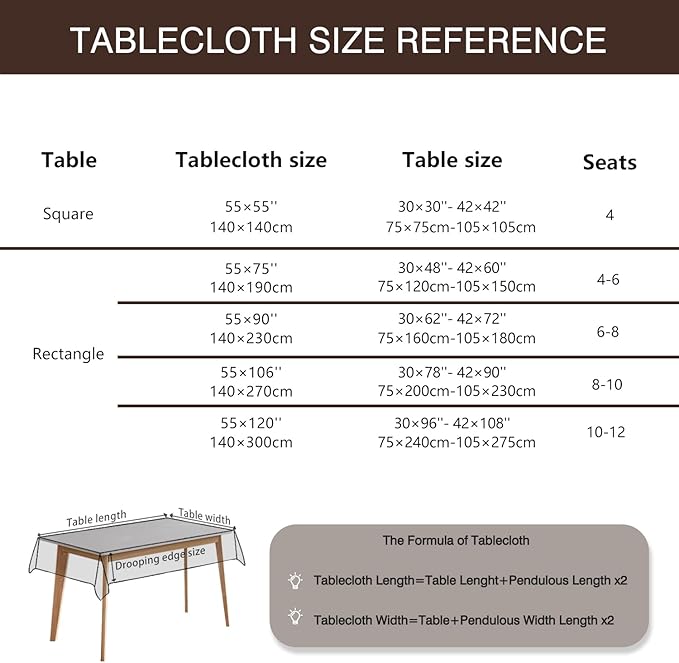 JIALE Textured Tablecloths, Heavy Duty Cotton Linen Farmhouse Table Cloth Rectangle Table, Waterproof Wrinkle-Free Rectangle Tablecloth for Kitchen, Dining, Parties, 55"x75", Ivory