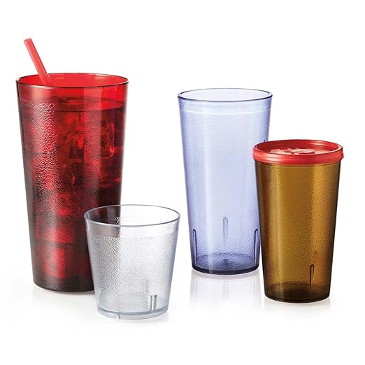 G.E.T. 6608-1-CL-EC Heavy-Duty Plastic Restaurant Tumblers, 8 Ounce, Clear (Set of 4)