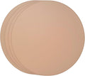 Nikalaz Round Placemats Set (Pack of 4) Recycled Leather Table Mats 15 inches, Kitchen Dining Table Decor by Nikalaz (Light Camel)