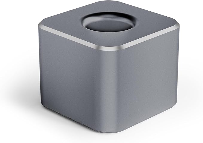 Aluminum Single Hole Pen Stand - Durable Fountain Pen Holder for Desk Display, Non - Slip Base, Minimalist Office/Home Organizer(Grey,1P)