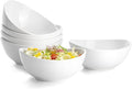 Porcelain Bowls, 32 OZ Ceramic Serving Bowls for Pasta, Stackable Set of 6 Plates for Condiment Souup, Cereal, Ramen, Pure White (7 Inch(32 Ounce))